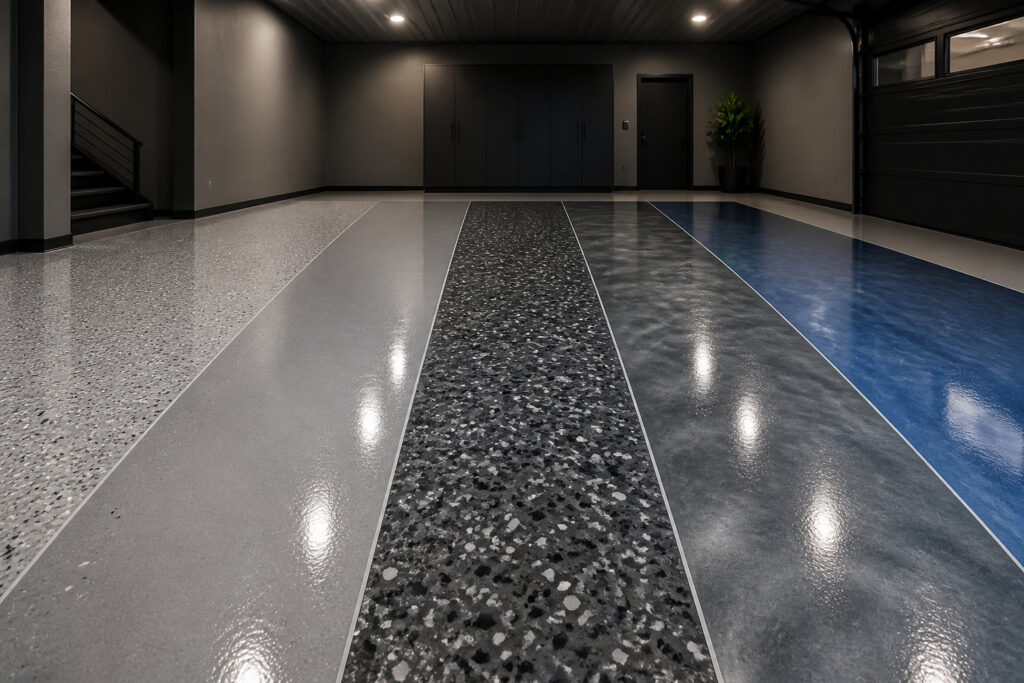 epoxy floor coating comparison in garage - AMF Rénovation epoxy floor coating comparison in garage